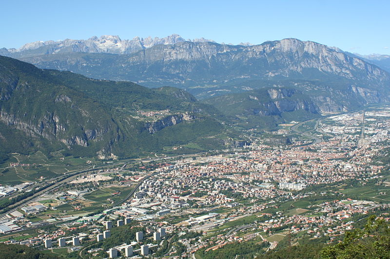 Trient, Paganella und Brentagruppe vom Cros di Maranza