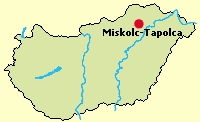 Miskolc-Tapolca auf der Landkarte von Ungarn