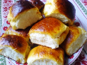 Buchtel mit Marmelade