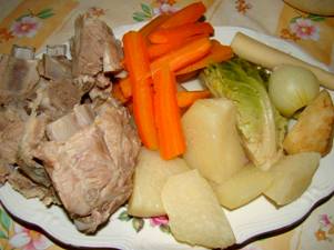Inhalt einer Karkassensuppe
